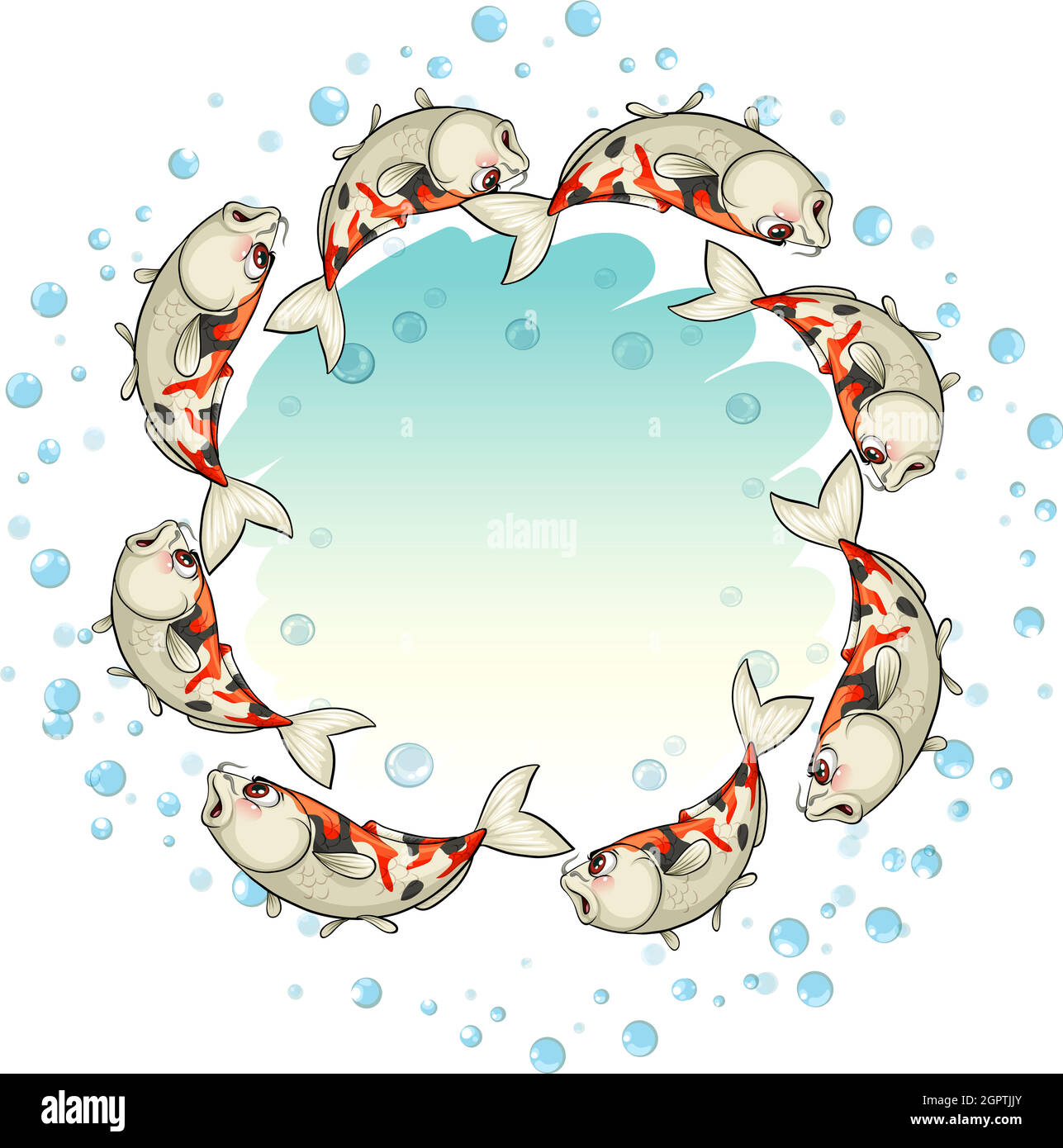 Fishes forming a circle Stock Vector