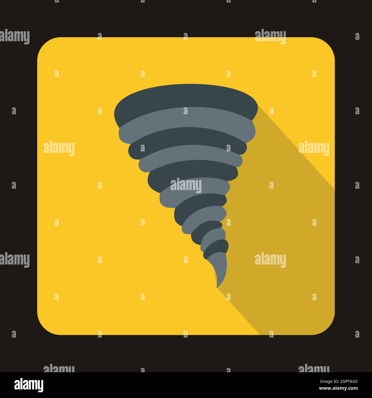 Tornado icon in flat style Stock Vector