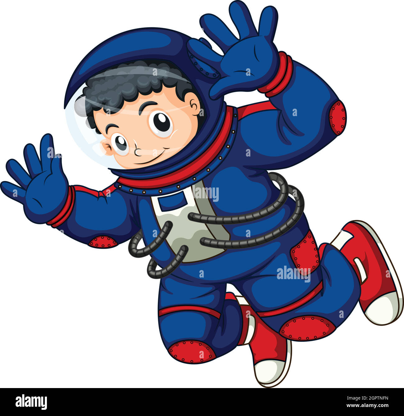 An astronaut in the air Stock Vector