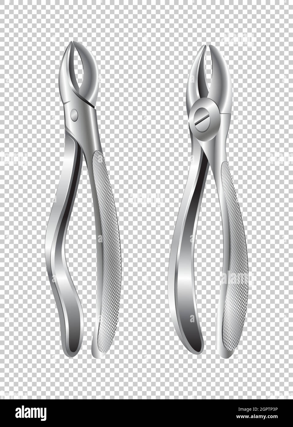 Two surgical pliers on transparent background Stock Vector Image & Art