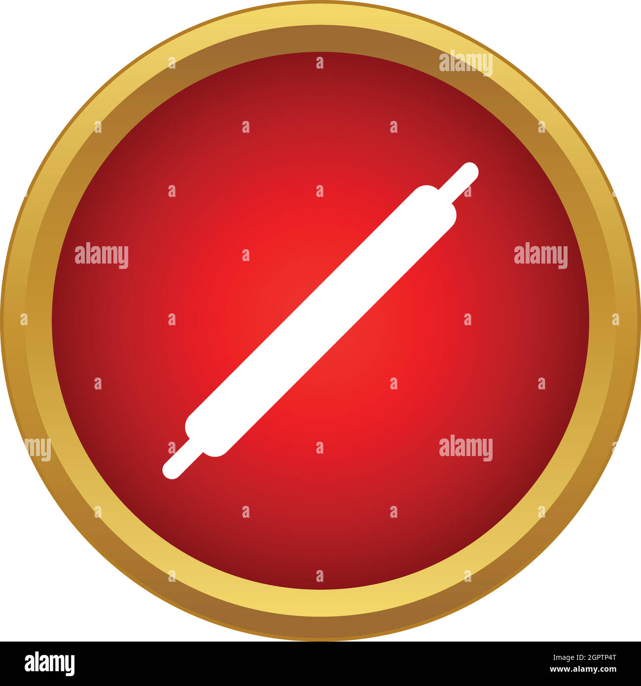 Rolling pin icon in simple style Stock Vector Image & Art Alamy