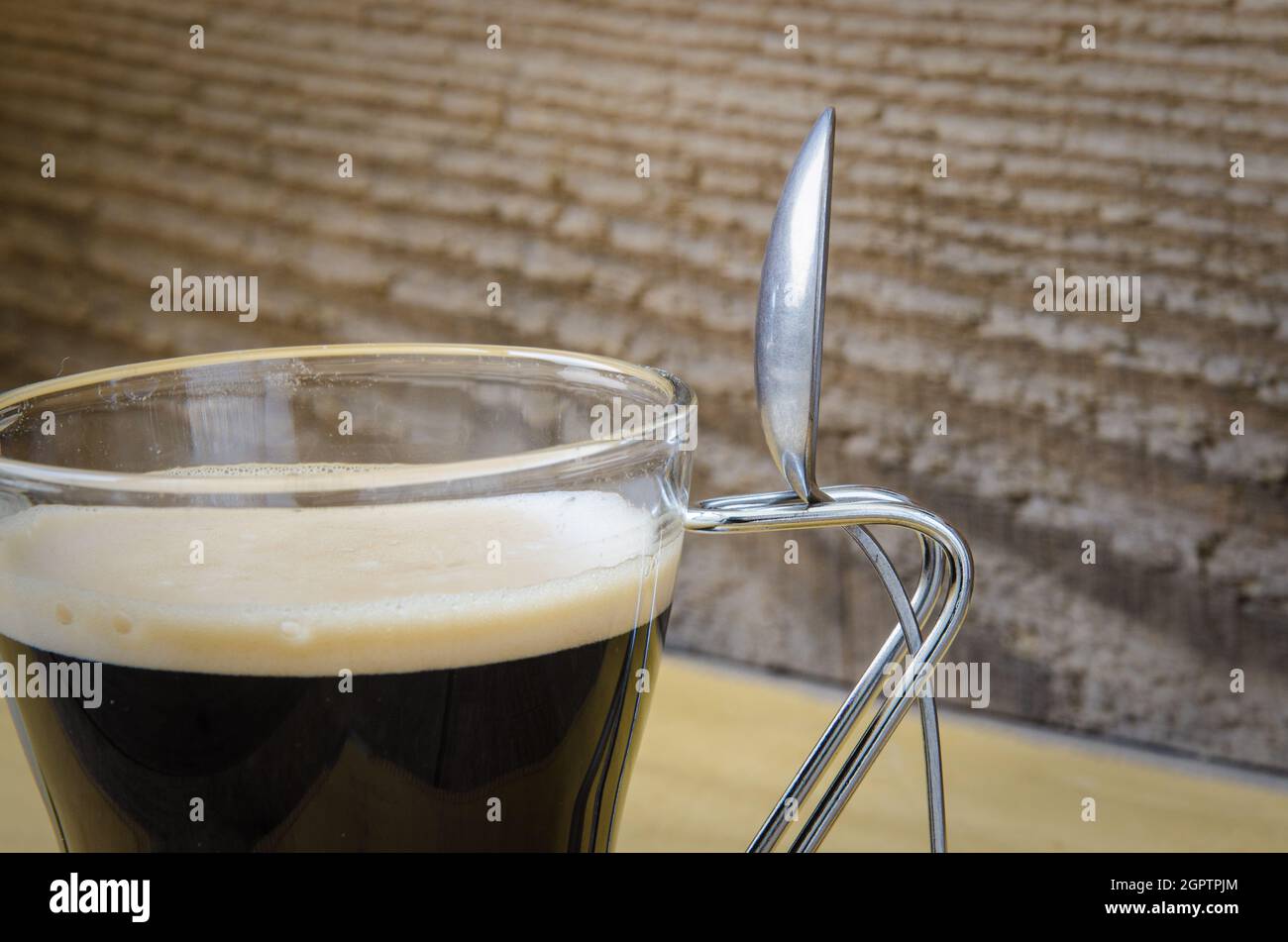 Close Up Of Coffee And Teaspoon Stock Photo