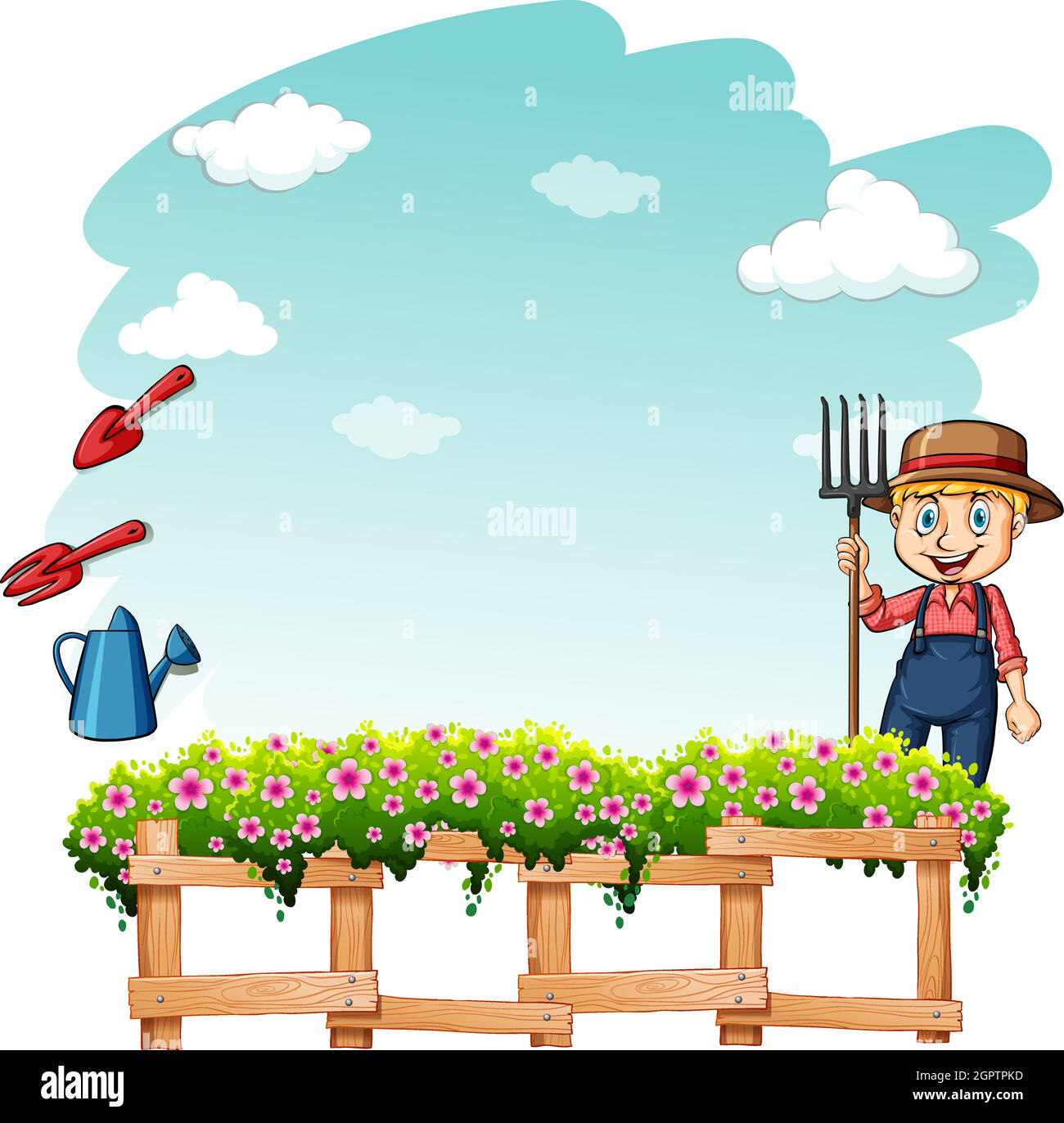 Farmer at the garden Stock Vector Image & Art - Alamy