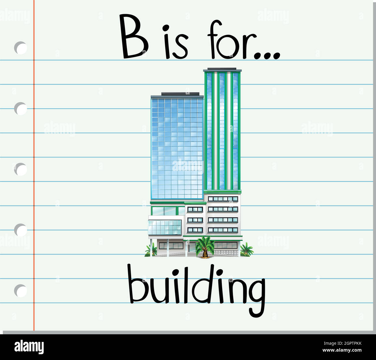Flashcard letter B is for building Stock Vector Image & Art - Alamy
