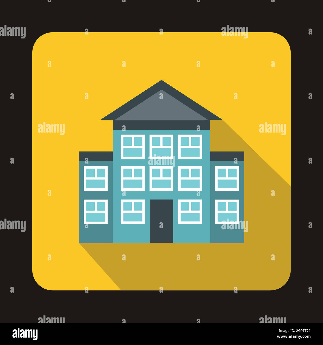 Bank building icon, flat style Stock Vector Image & Art - Alamy