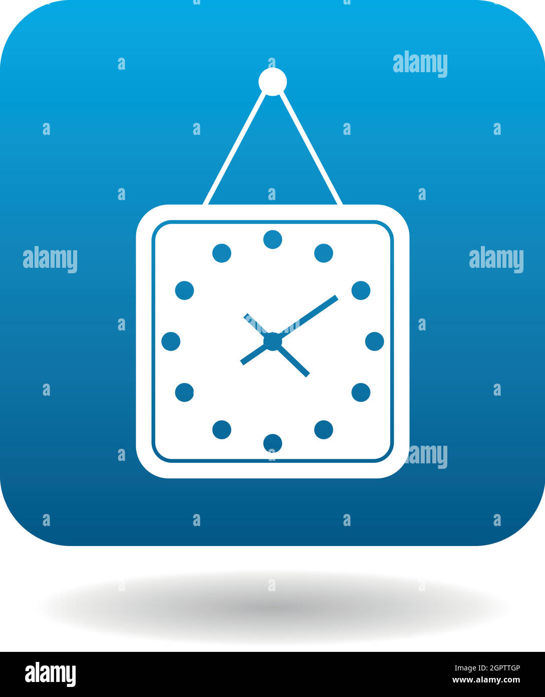 Wall clock with a loop icon, simple style Stock Vector