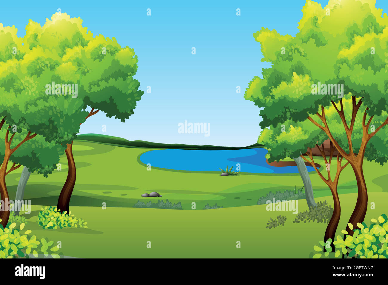A green nature background Stock Vector Image & Art - Alamy