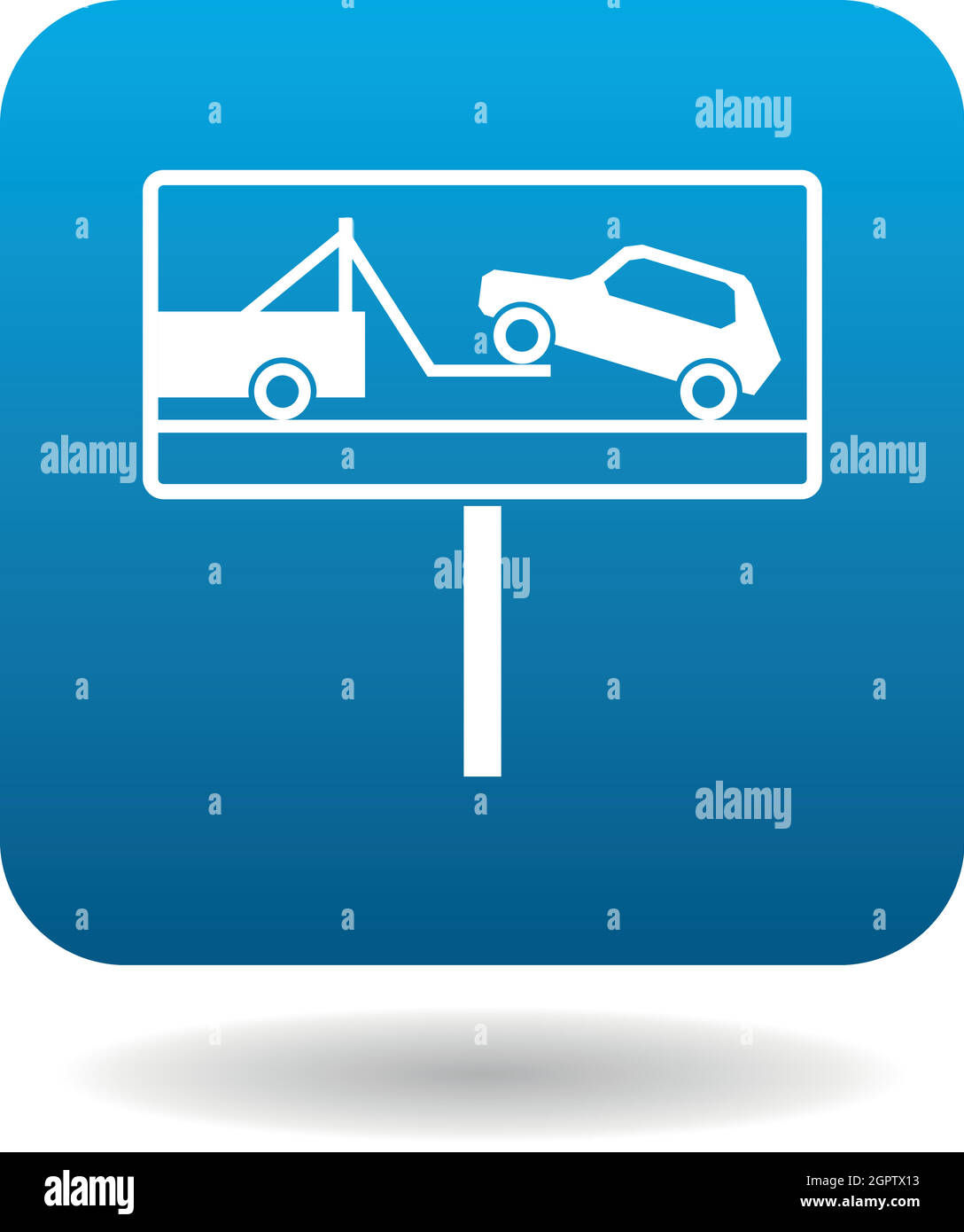 Signs of evacuation of cars icon, simple style Stock Vector