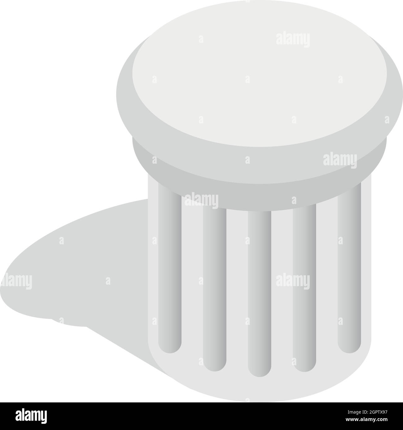 Classical column icon, isometric 3d style Stock Vector
