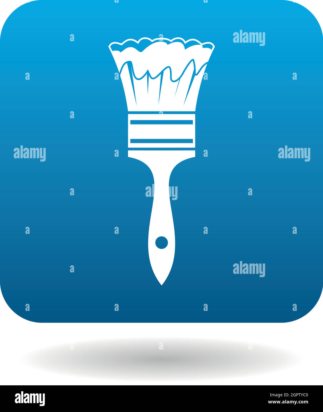 Paint brush icon in simple style Stock Vector Image & Art Alamy