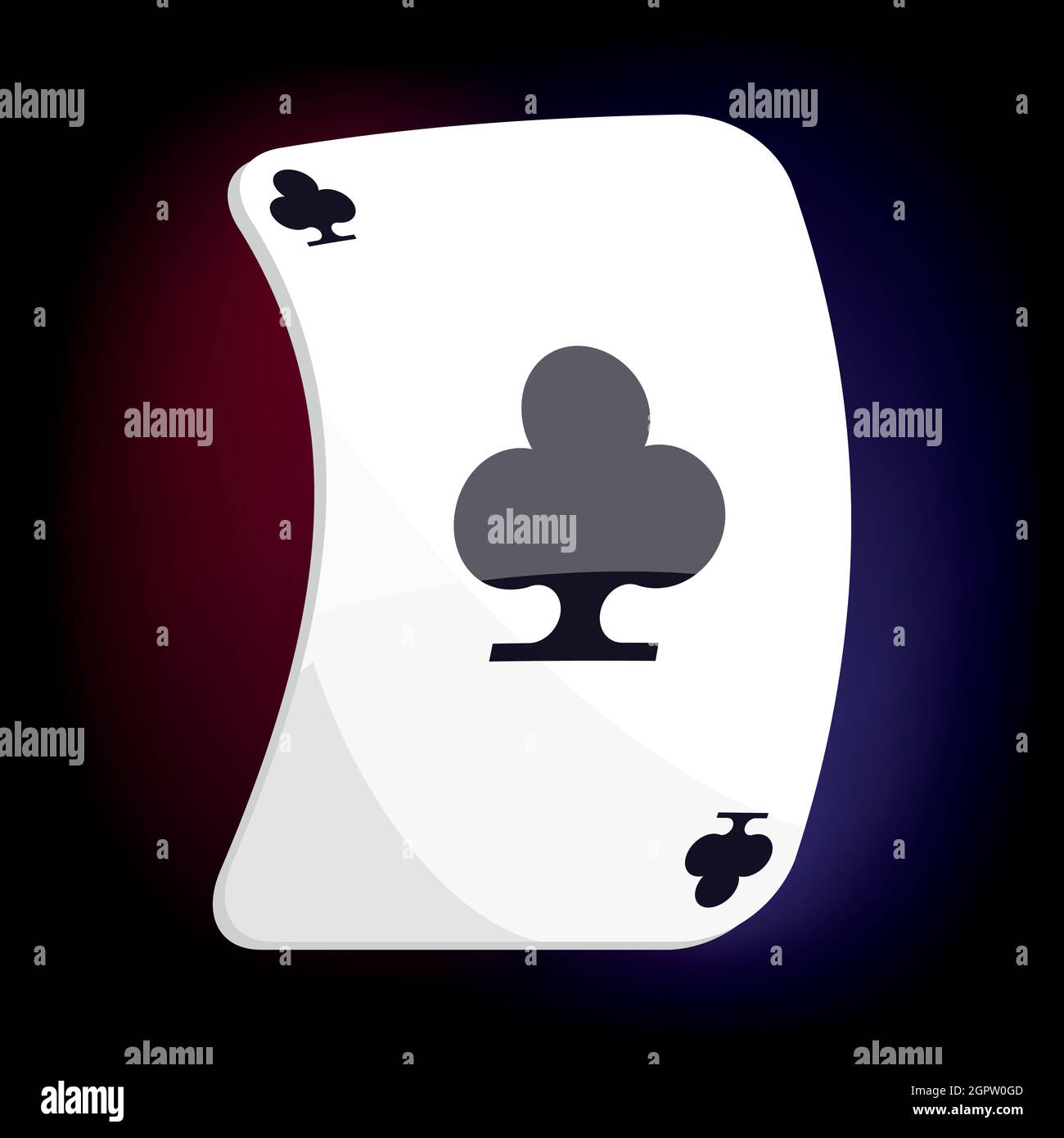 Ace of clubs playing card icon, cartoon style Stock Vector Image & Art