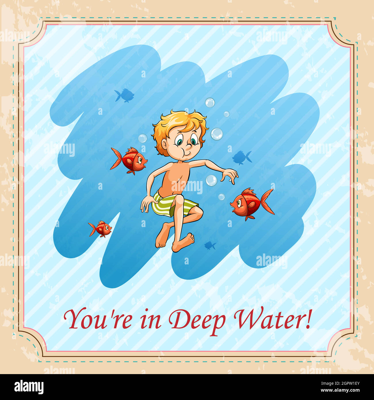 You're in deep water Stock Vector Image & Art - Alamy