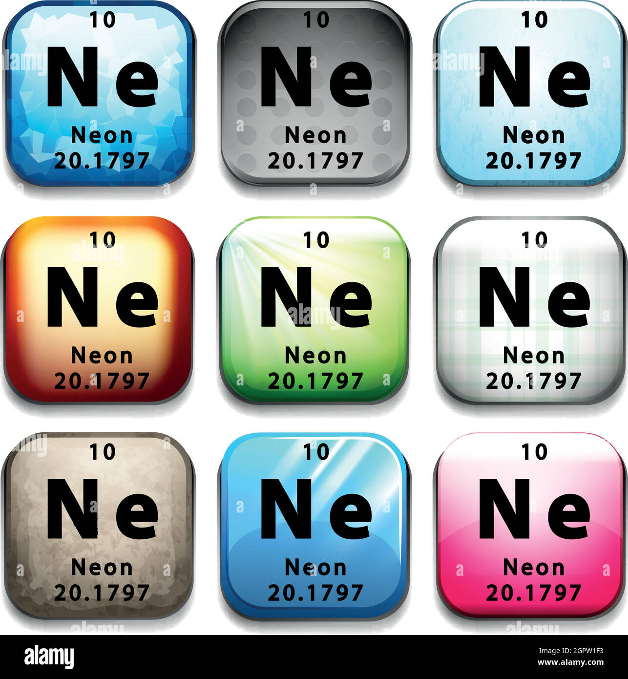 The chemical element Neon Stock Vector Image & Art Alamy
