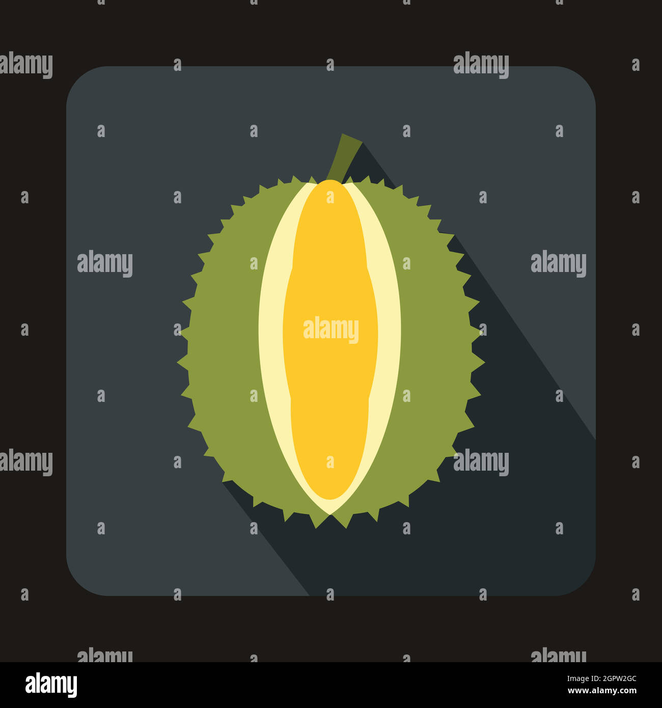 Durian icon in flat style Stock Vector