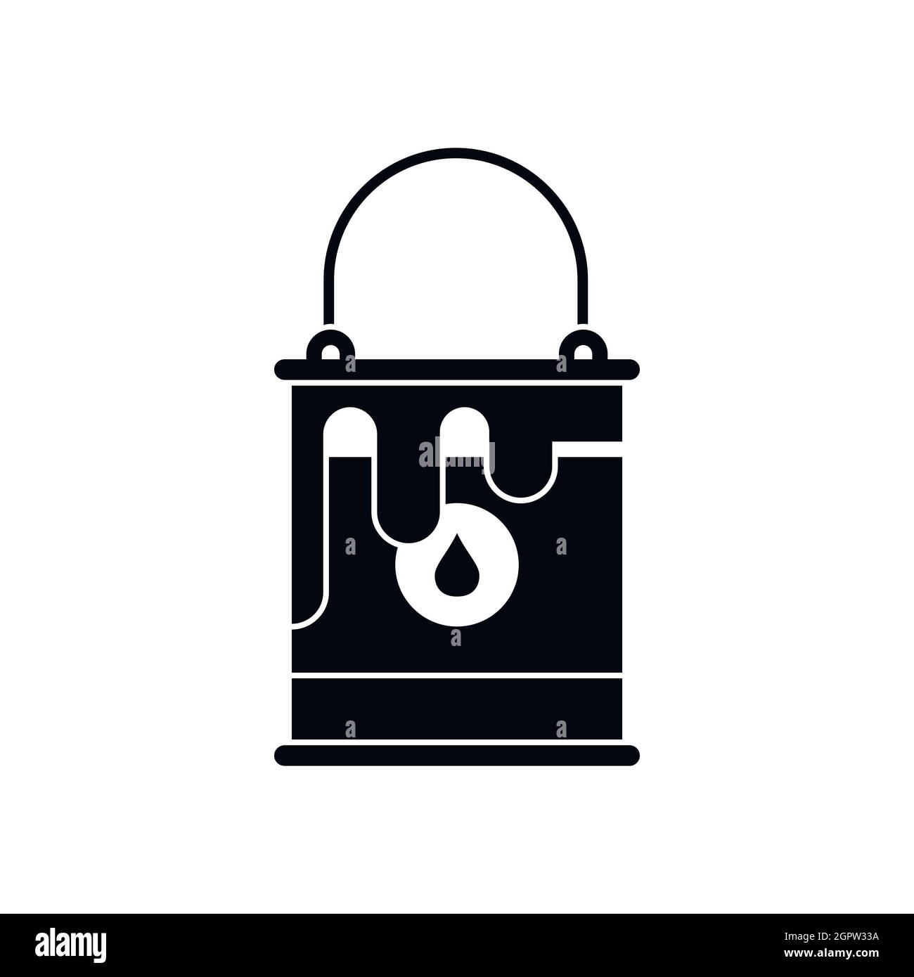 Bucket with paint icon, simple style Stock Vector Image & Art - Alamy