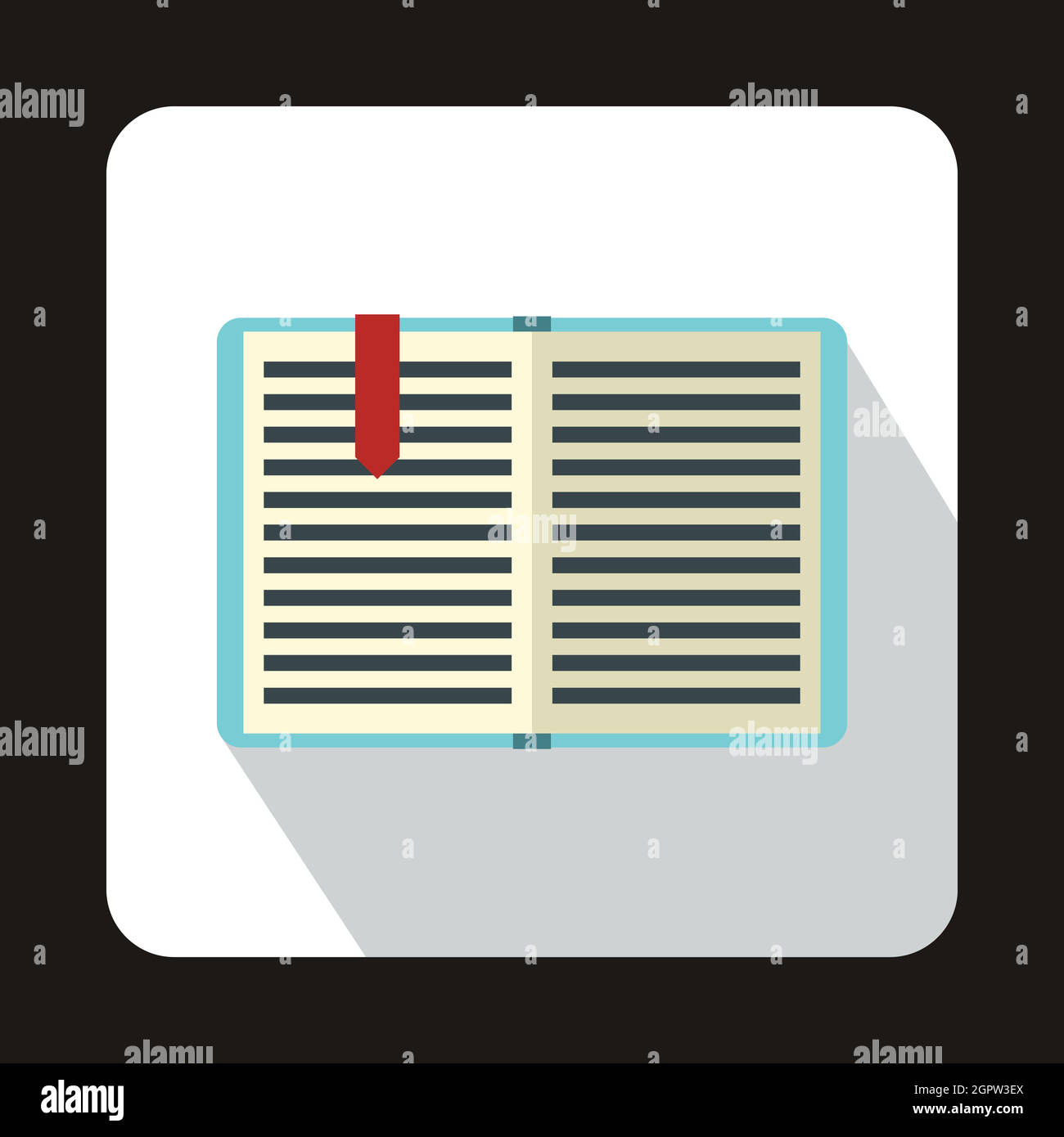 Open book with a bookmark icon, flat style Stock Vector Image & Art - Alamy