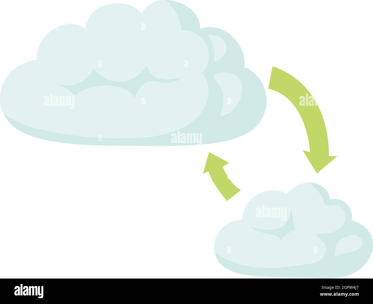 Cloud sync refresh icon, cartoon style Stock Vector