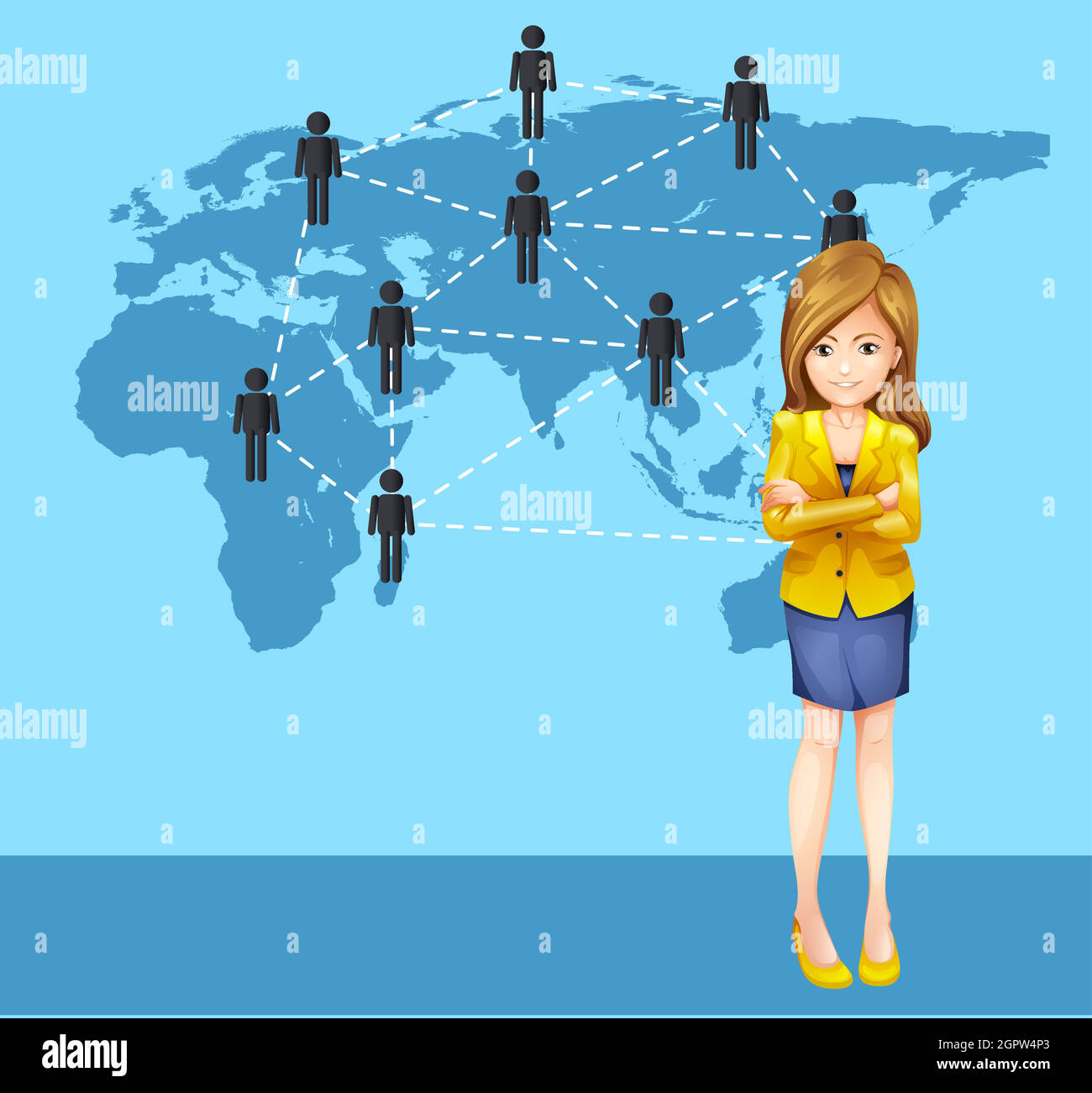 Businesswoman and people around the world Stock Vector Image & Art - Alamy