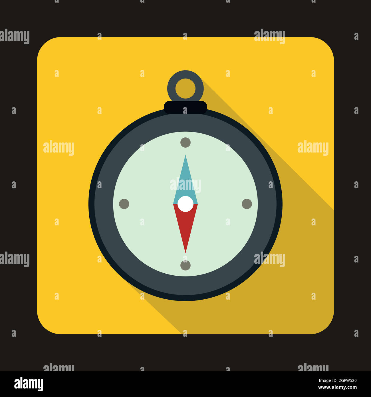 Compass icon in flat style Stock Vector
