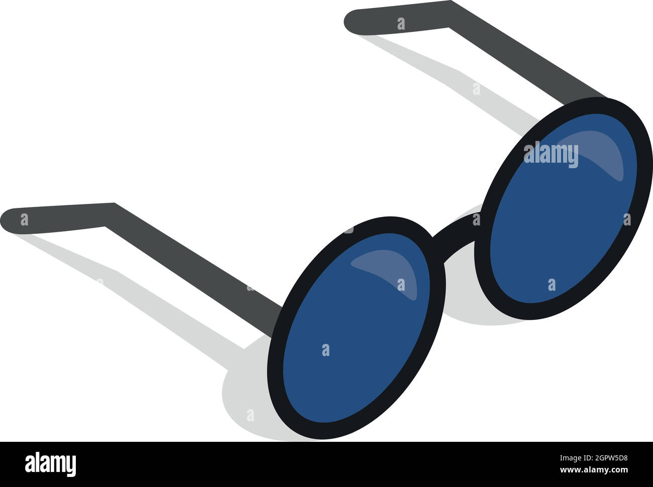 Glasses icon, isometric 3d style Stock Vector