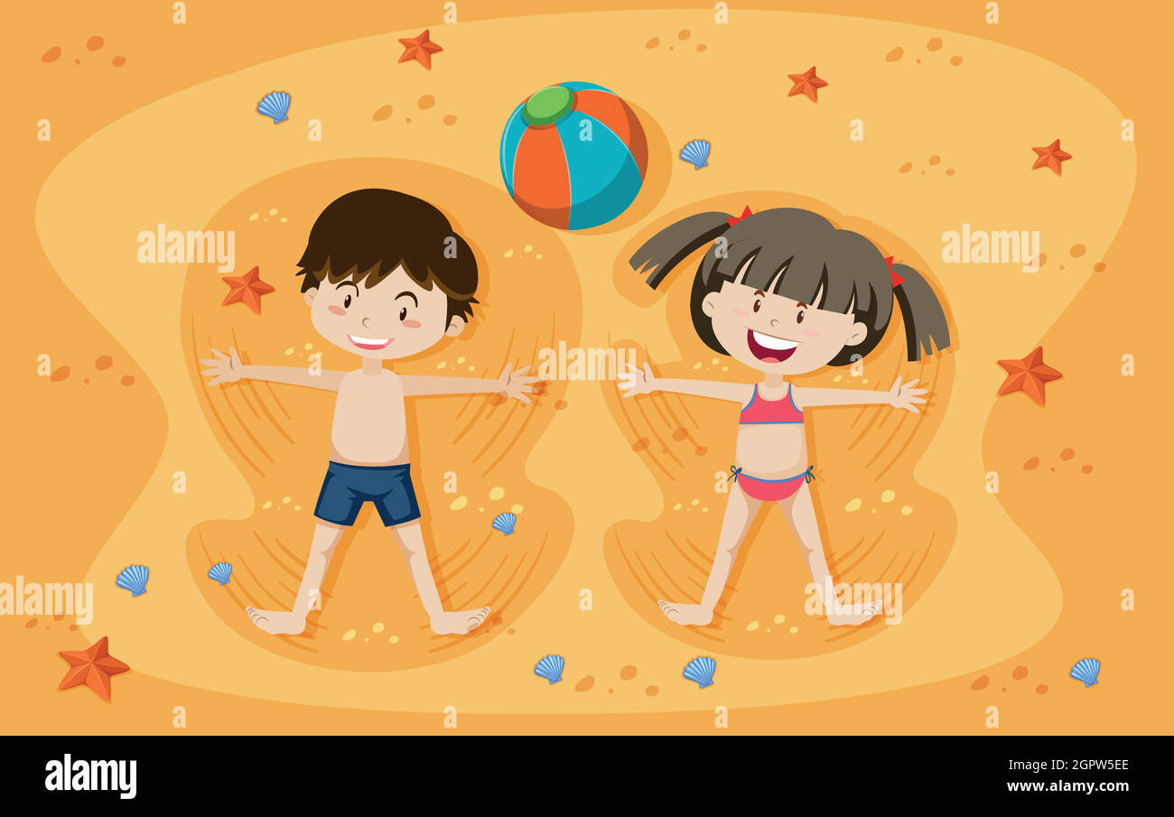 we were playing in the sand
