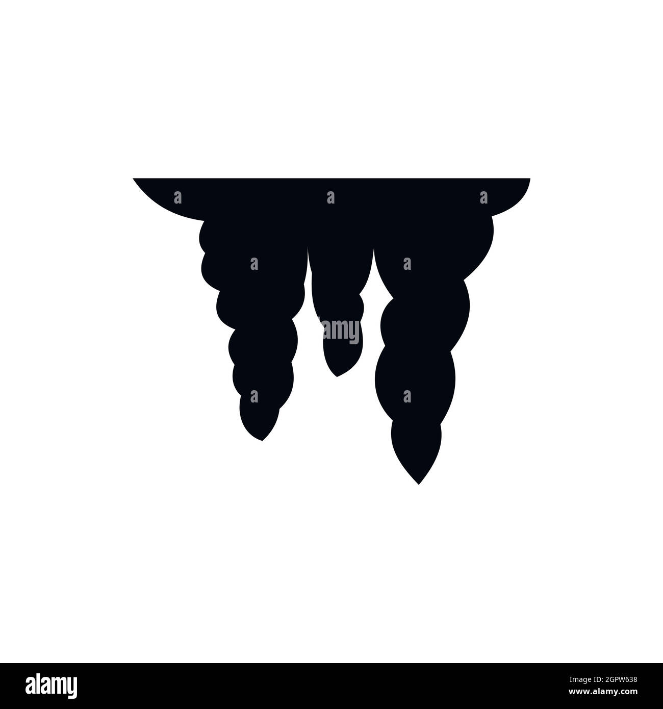 Icicles icon, simple style Stock Vector