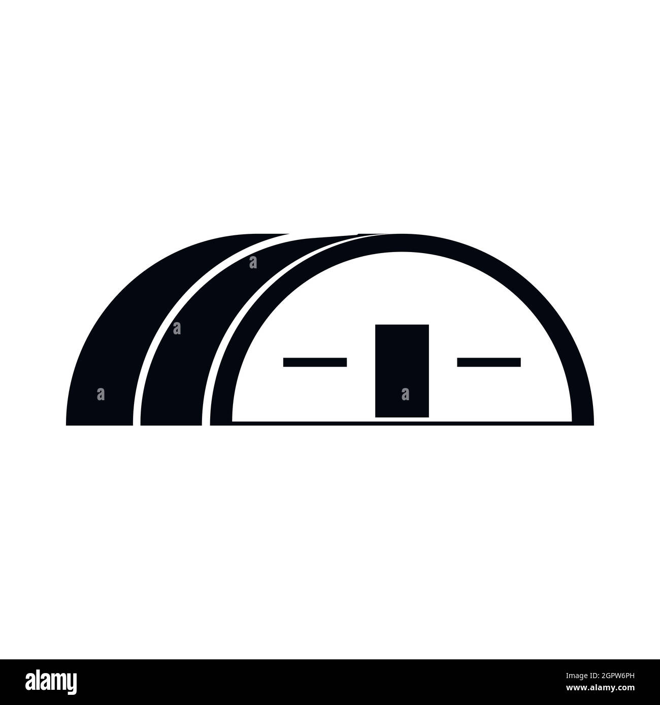Large hangar icon, simple style Stock Vector
