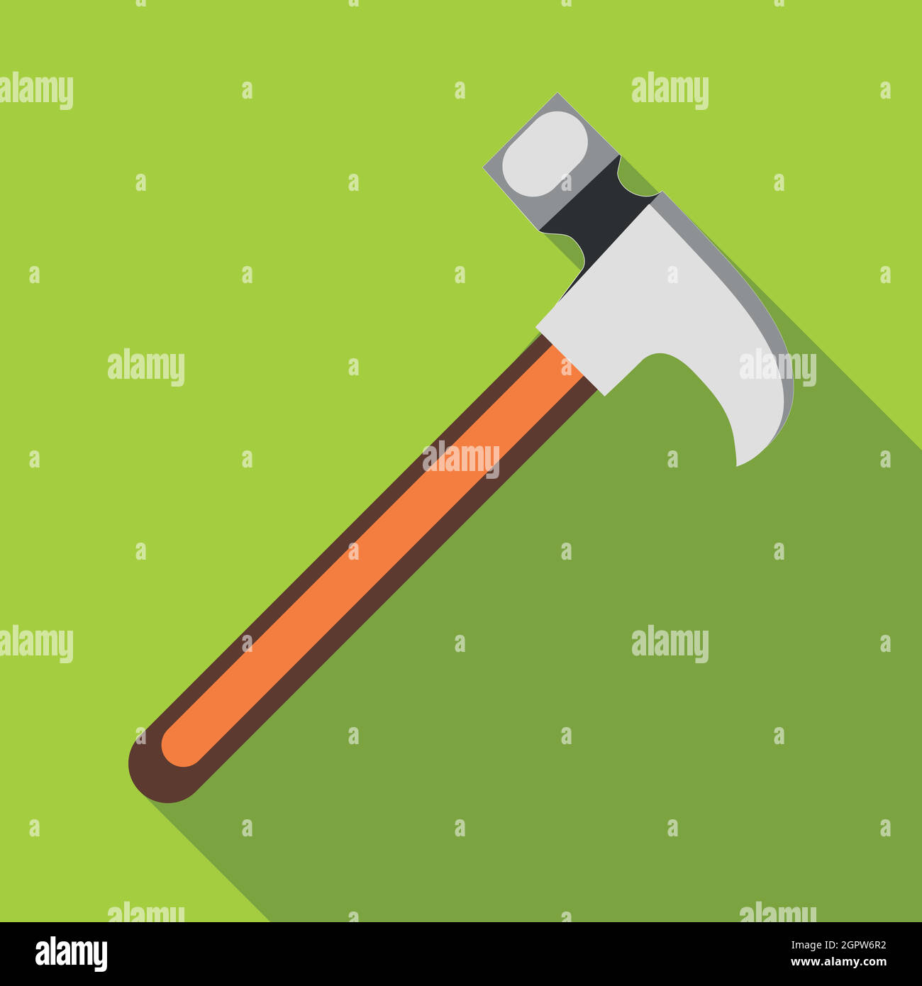 Hammer icon, flat style Stock Vector