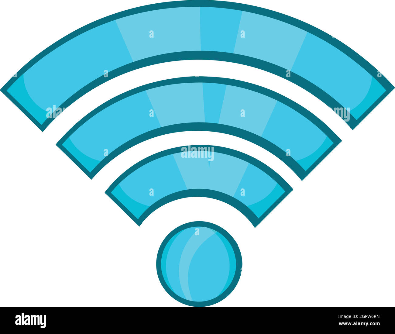 Wi-fi icon, cartoon style Stock Vector