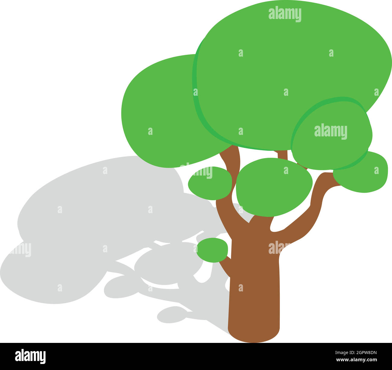 Tree icon, isometric 3d style Stock Vector