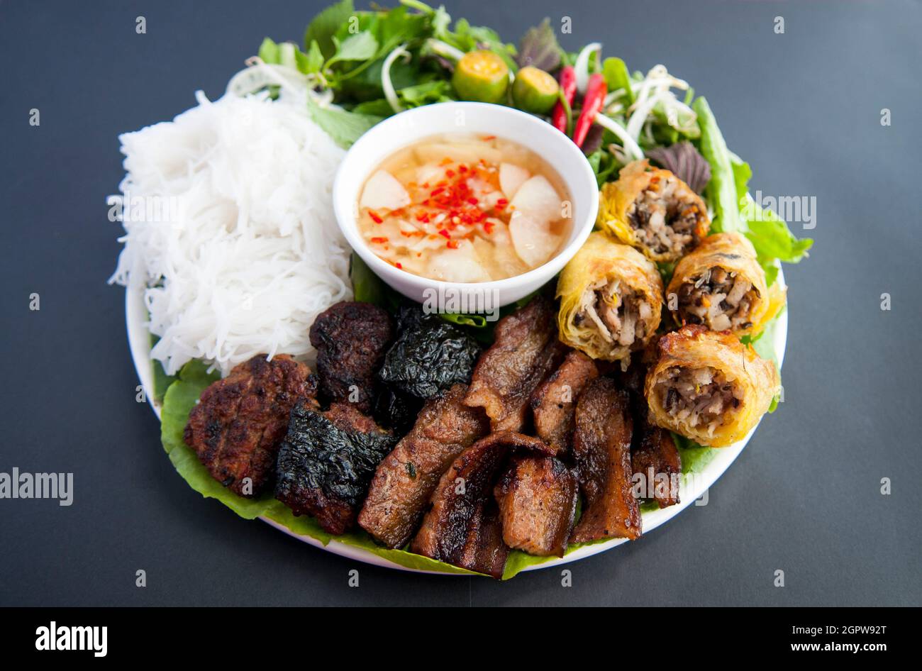 Bun Cha Viet Nam Spring Roll Stock Photo - Alamy