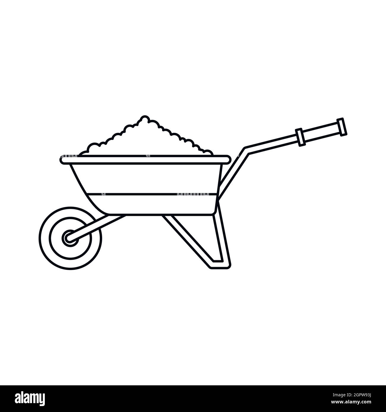 Wheelbarrow loaded with soil icon Stock Vector Image & Art - Alamy