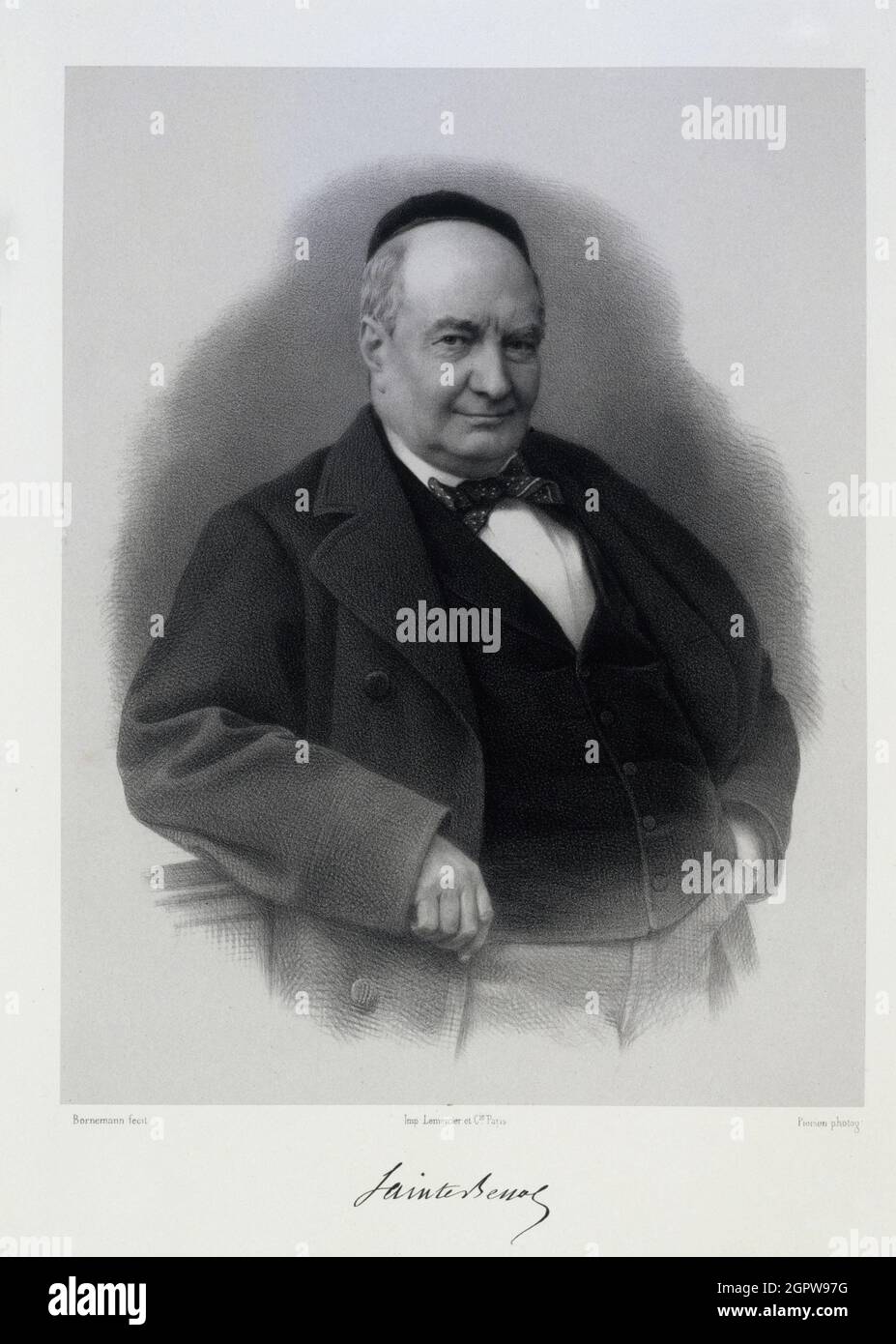 Charles Augustin Sainte-Beuve (1804-1869). Private Collection. Stock Photo