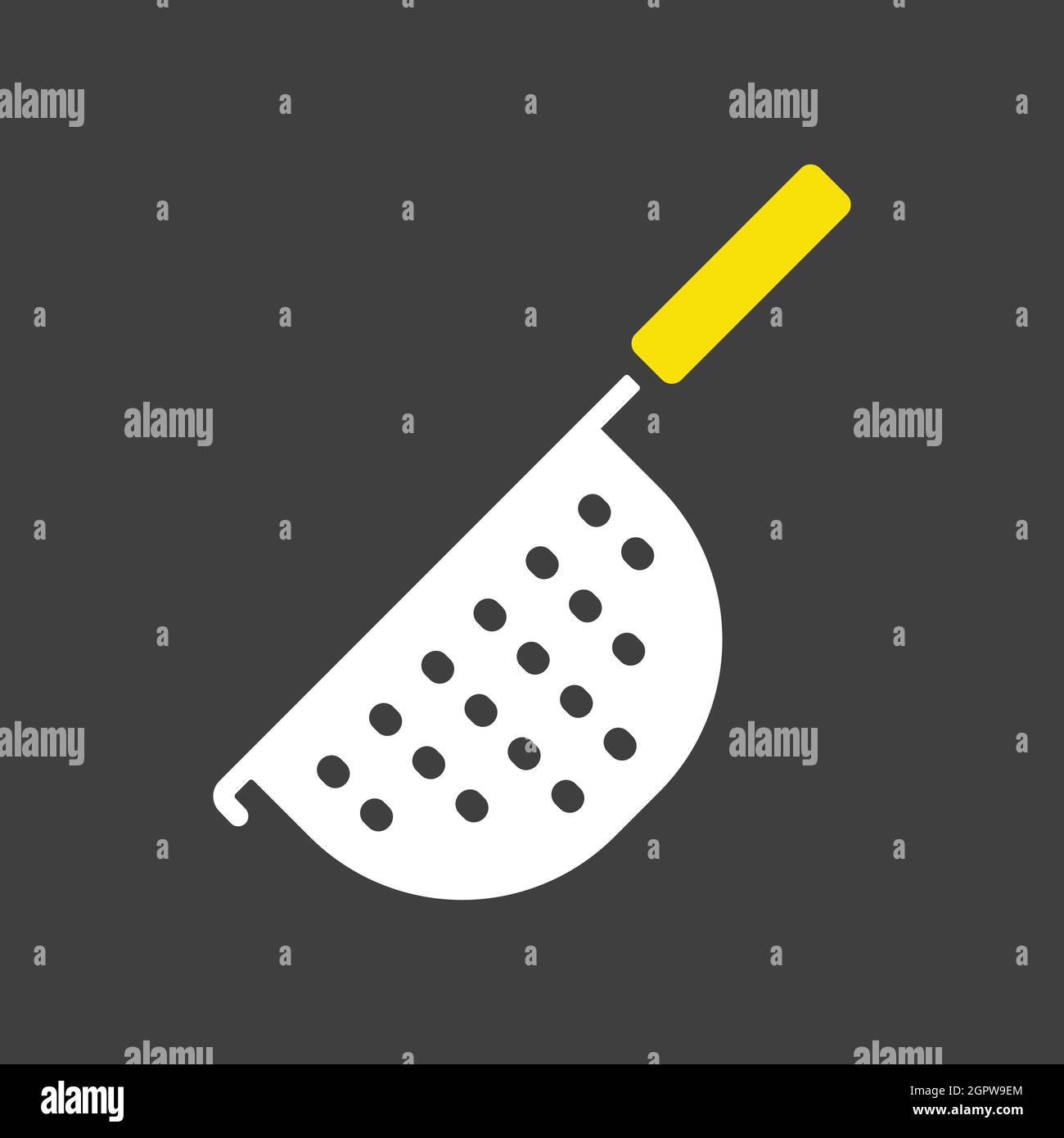 Colander vector glyph icon. Kitchen appliance. Graph symbol for cooking web site design, logo, app, UI Stock Vector