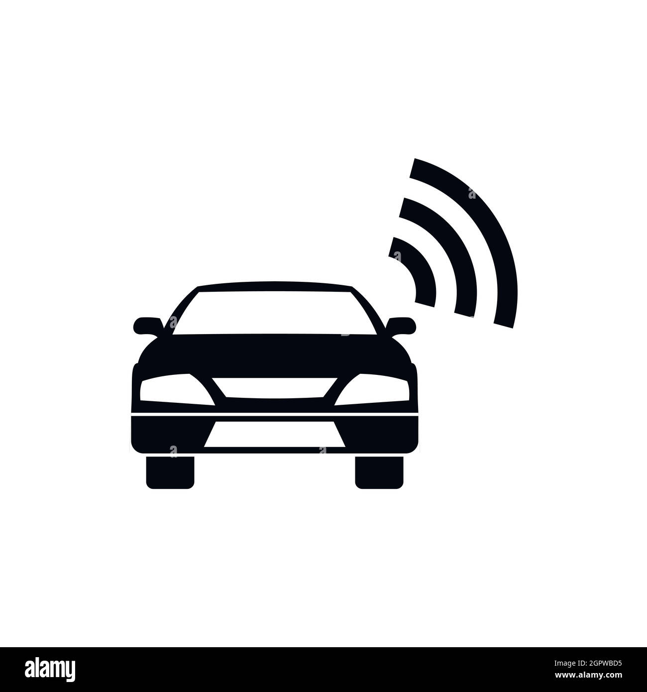 amanecer Contador campo Car with wifi sign icon, simple style Stock Vector Image & Art - Alamy