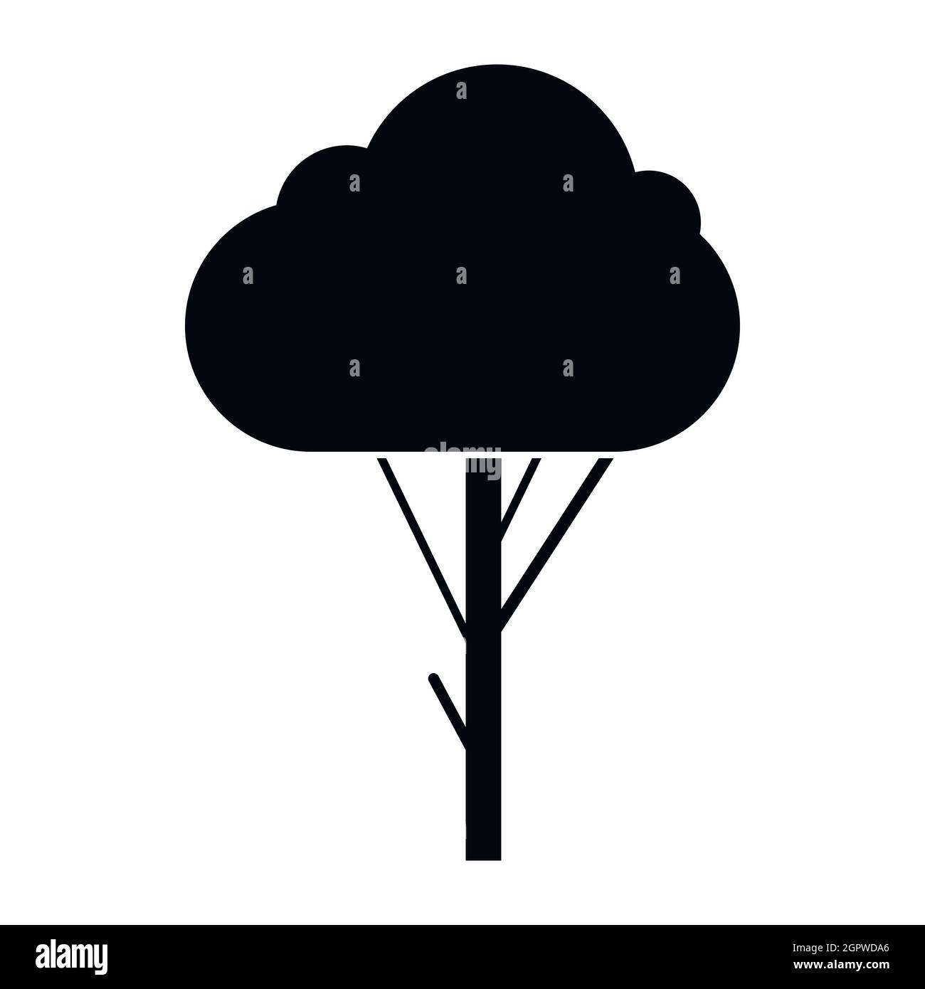 Tree icon, simple style Stock Vector