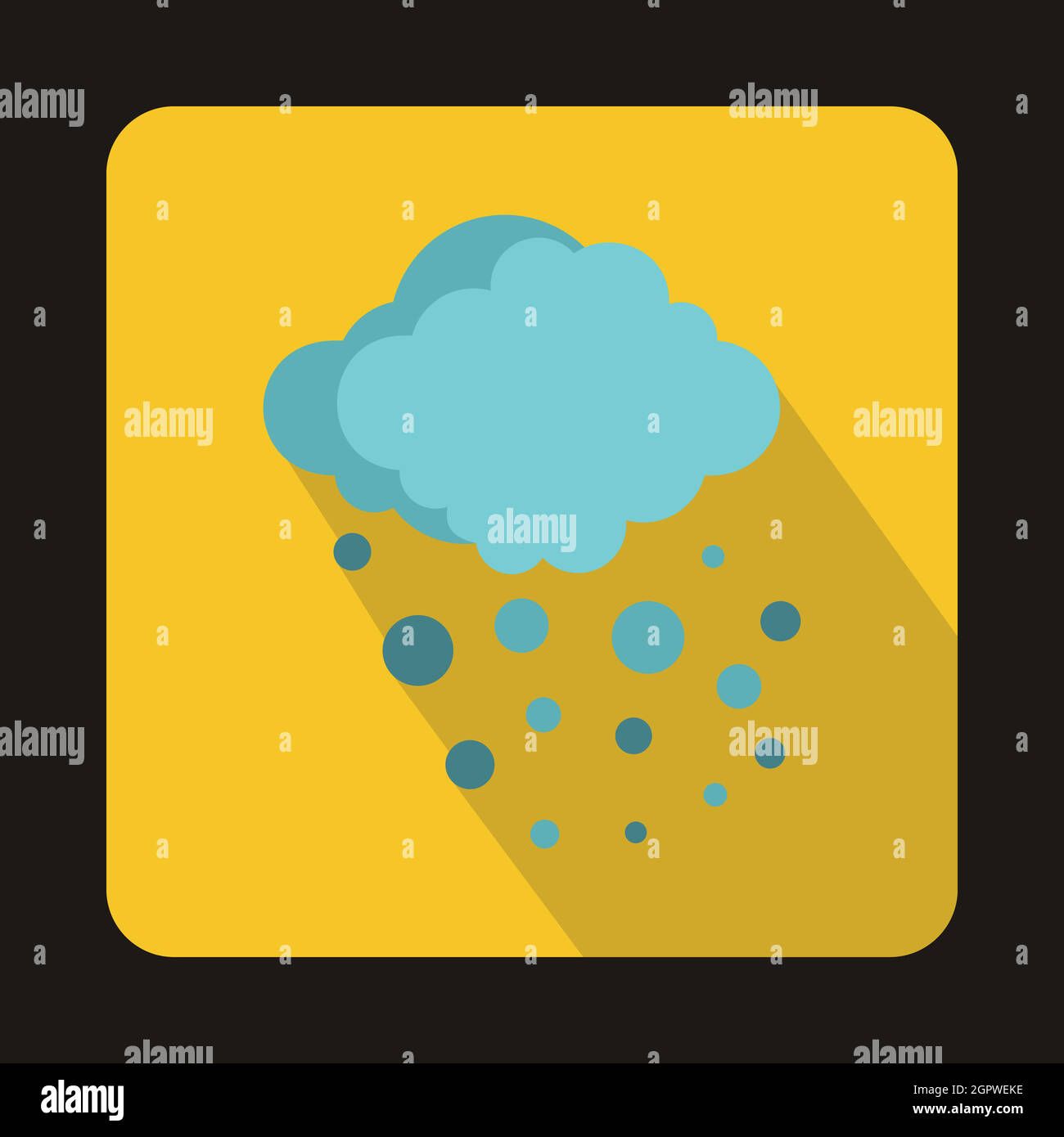 Cloud with hail icon in flat style Stock Vector Image & Art - Alamy