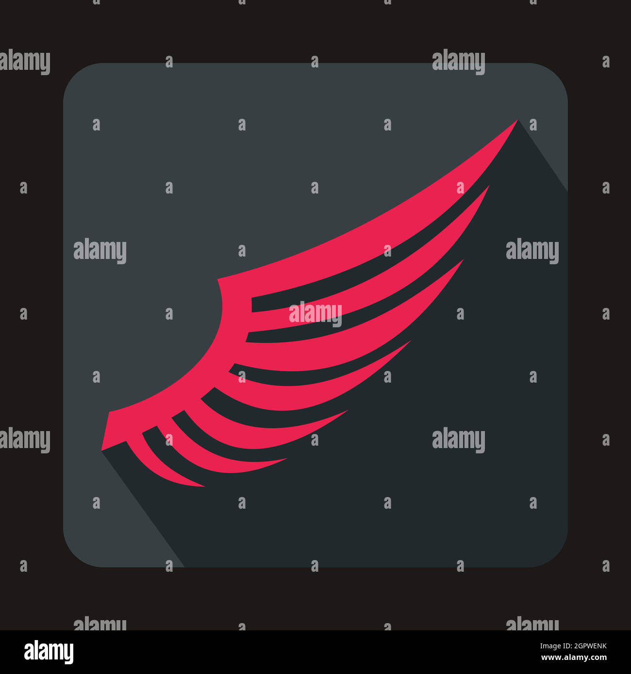 Pink wing icon in flat style Stock Vector Image & Art - Alamy