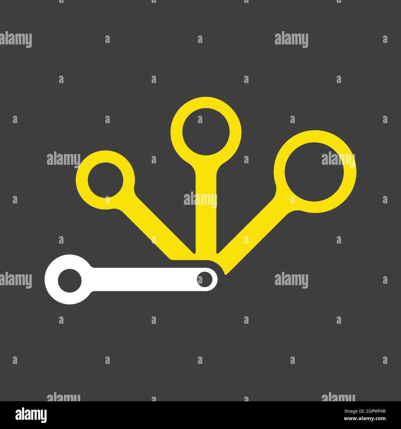 Measuring spoons vector glyph icon. Kitchen appliance. Graph symbol for ...