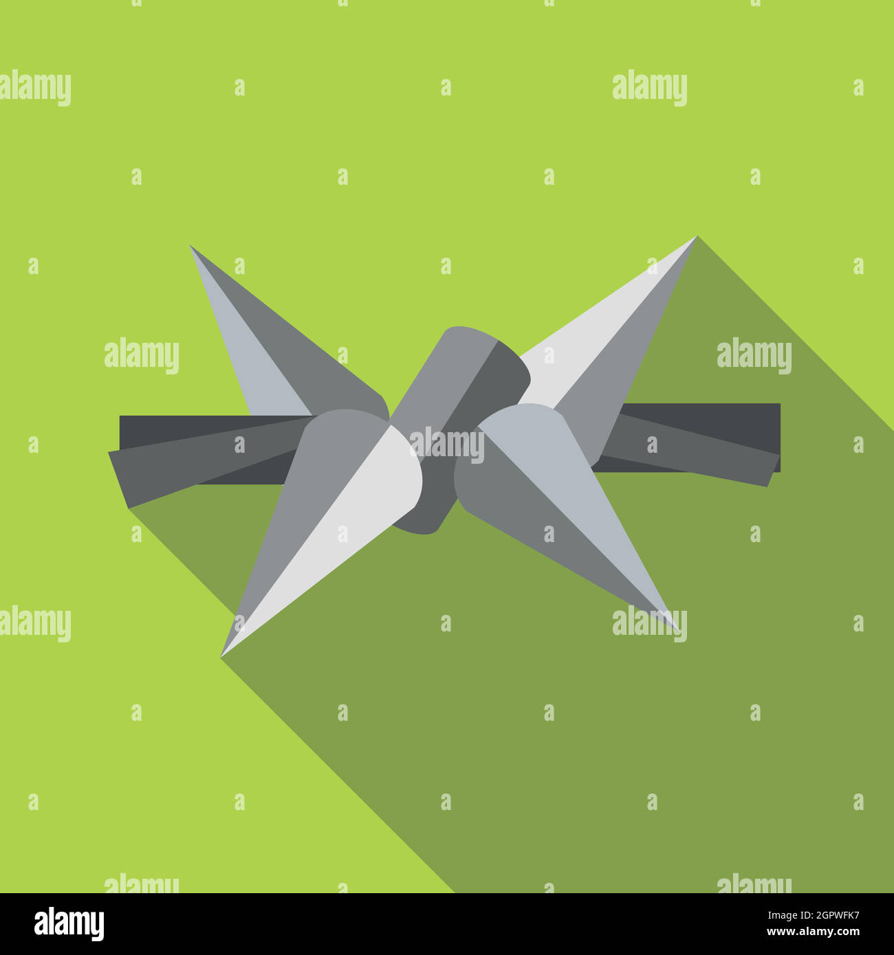 Barbed wire icon in flat style Stock Vector
