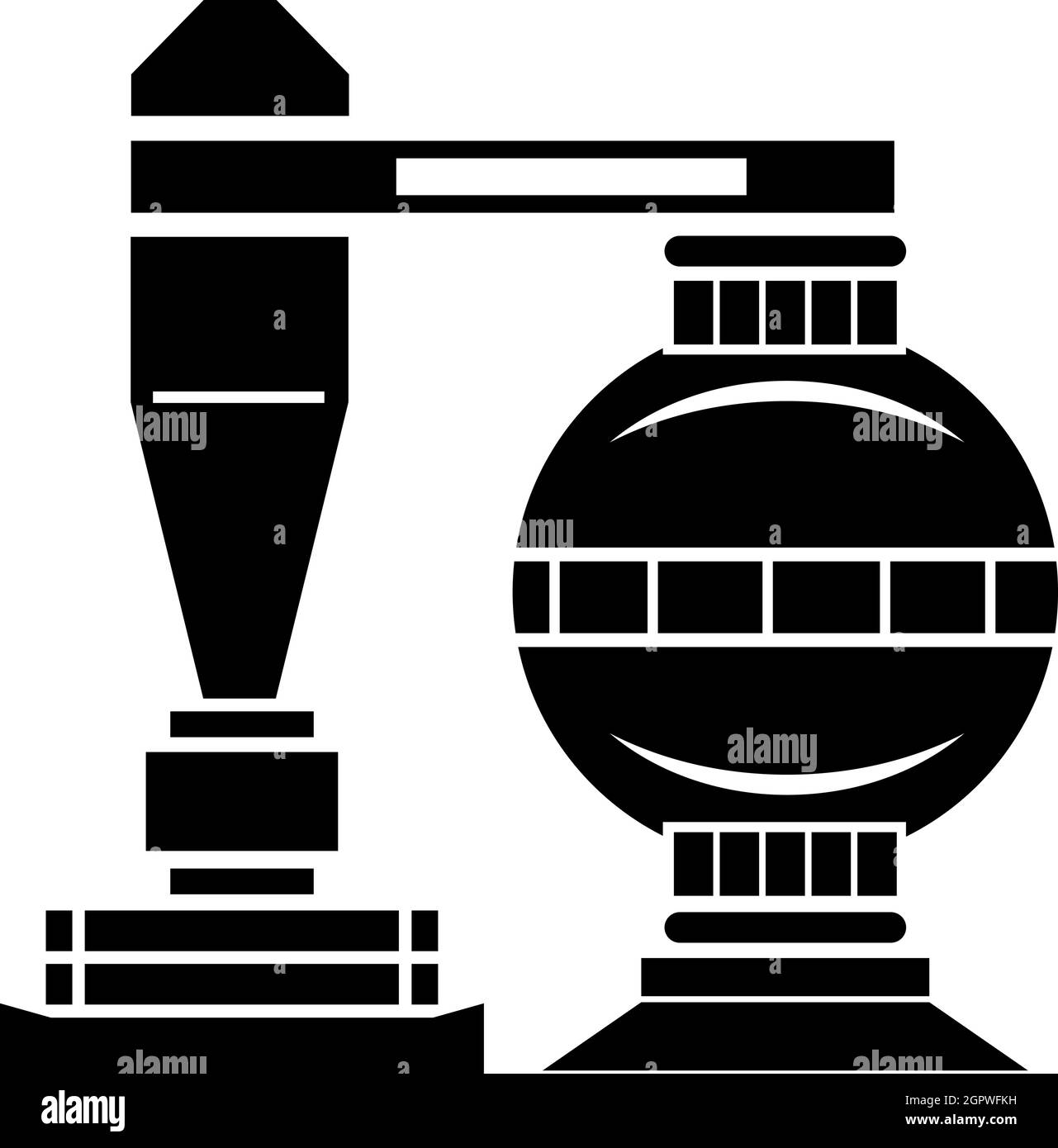 Chemical installation icon, simple style Stock Vector