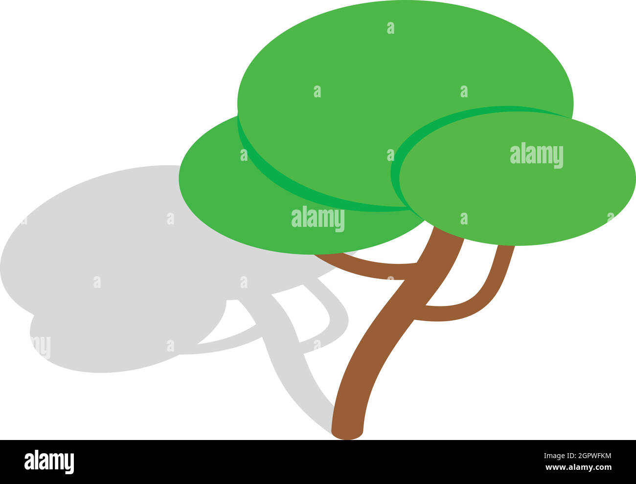 Tree icon, isometric 3d style Stock Vector