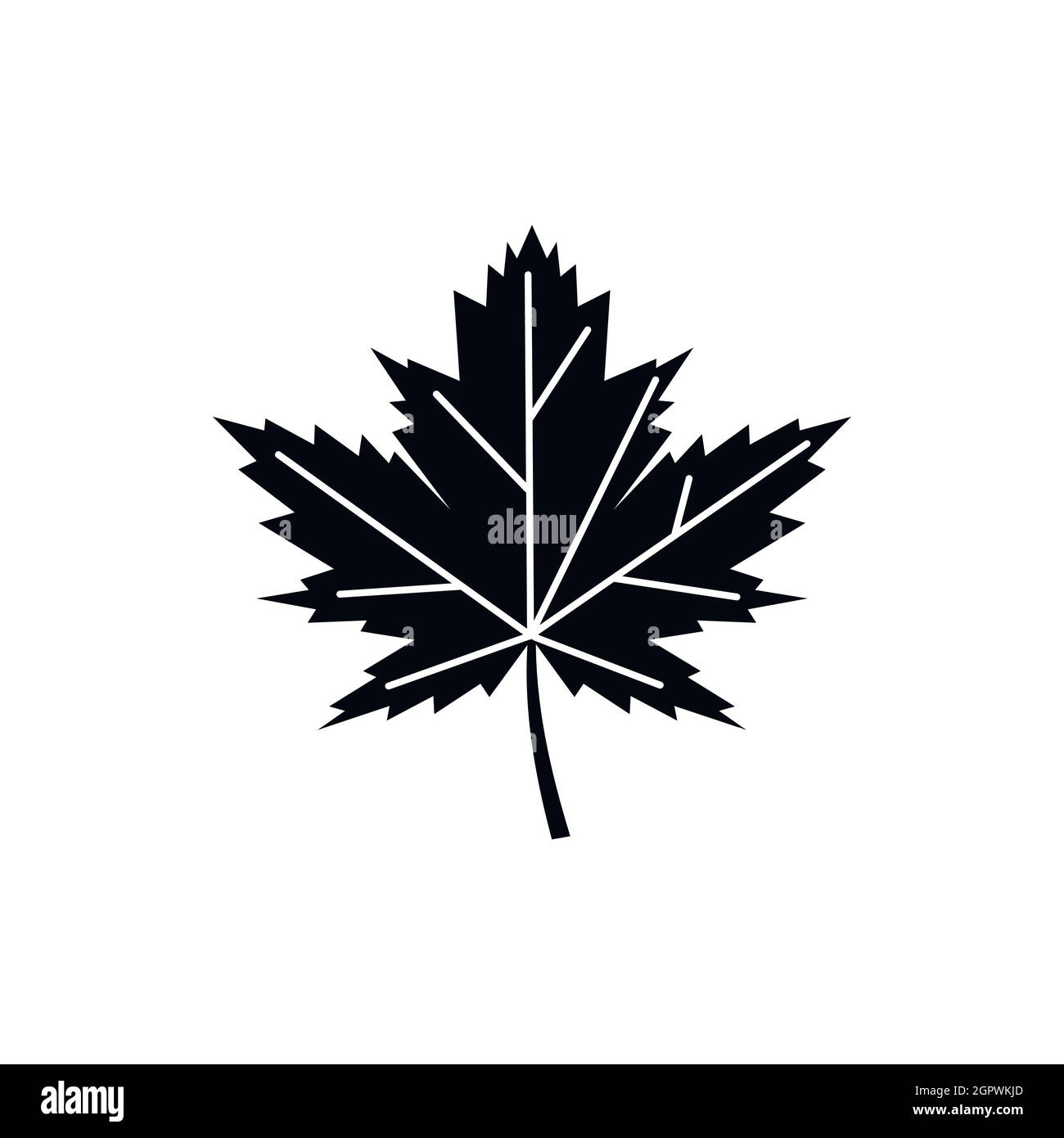 Maple leaf icon, simple style Stock Vector Image & Art - Alamy
