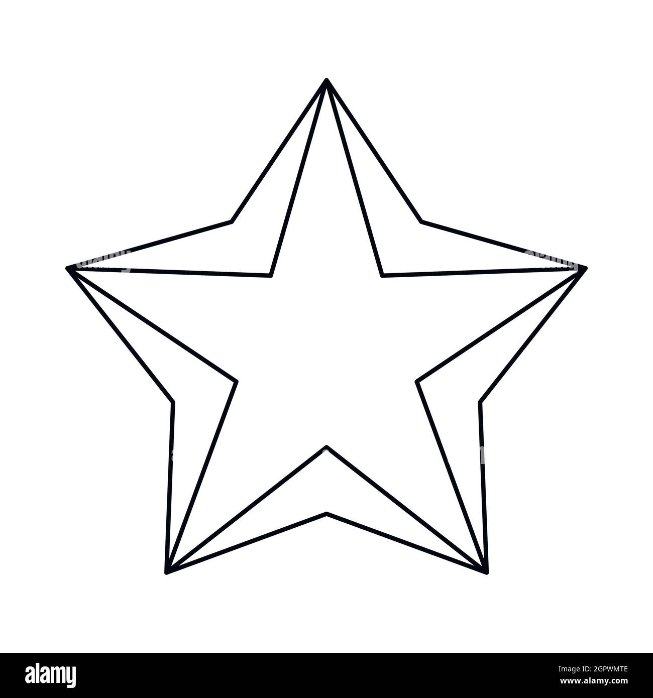 Star icon, outline style Stock Vector Image & Art - Alamy
