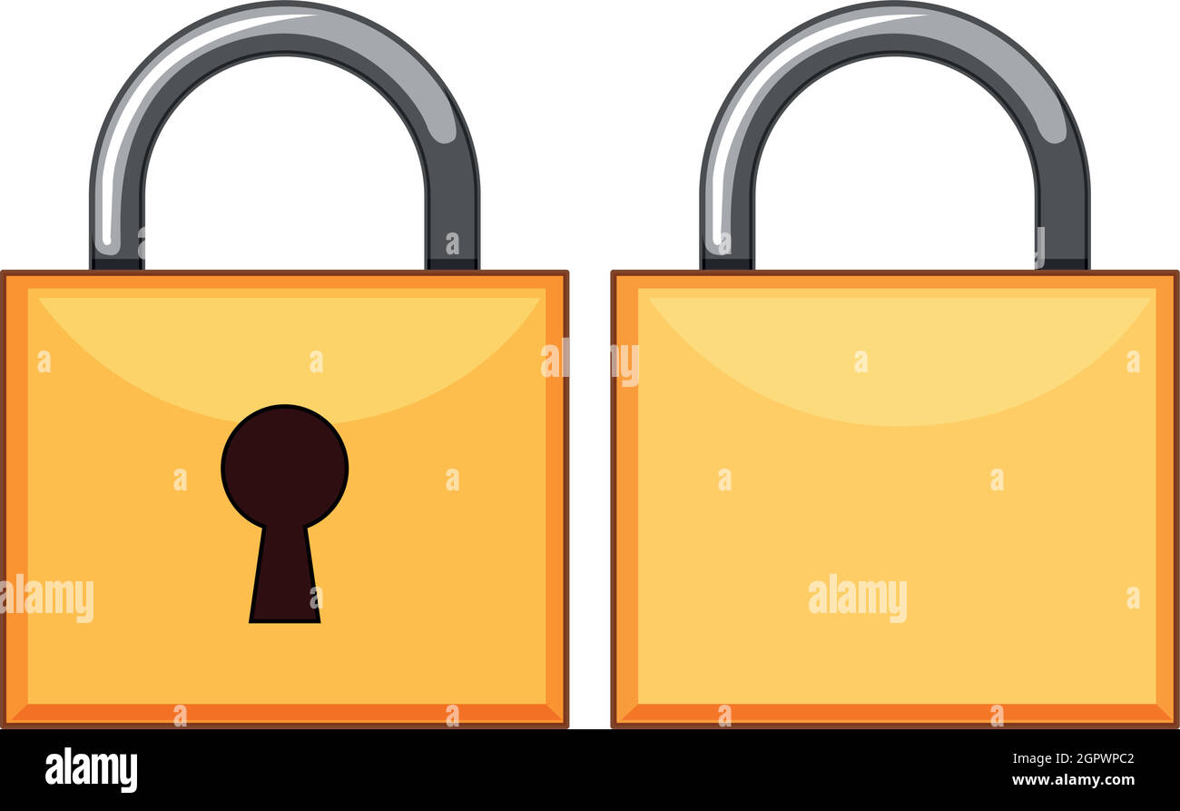 Padlocks front and back Stock Vector Image & Art Alamy