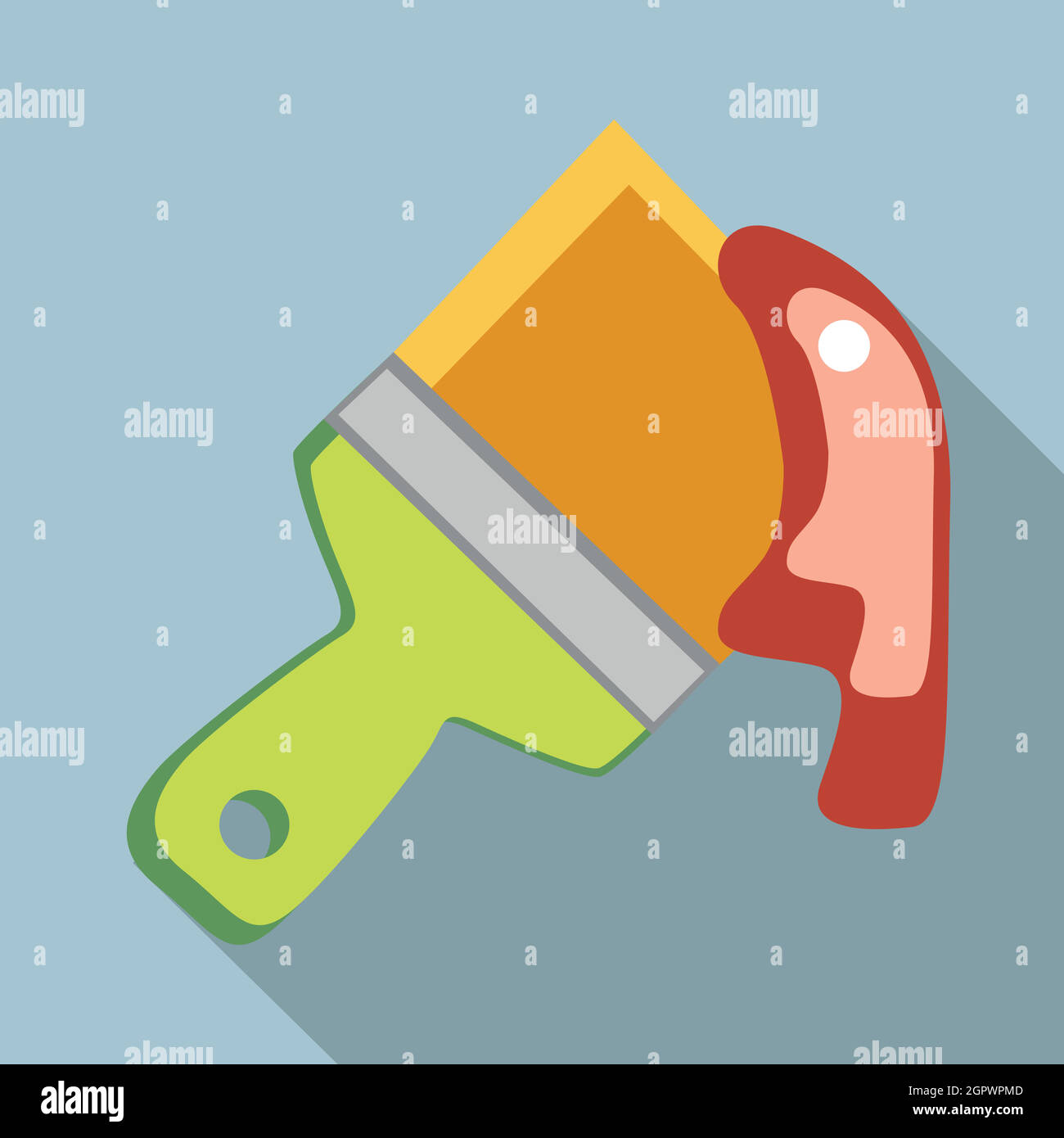 Construction spatula icon, flat style Stock Vector