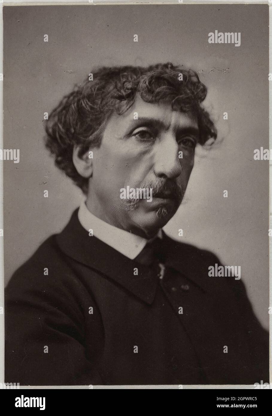 Portrait of Charles Garnier (1825-1898). Private Collection. Stock Photo
