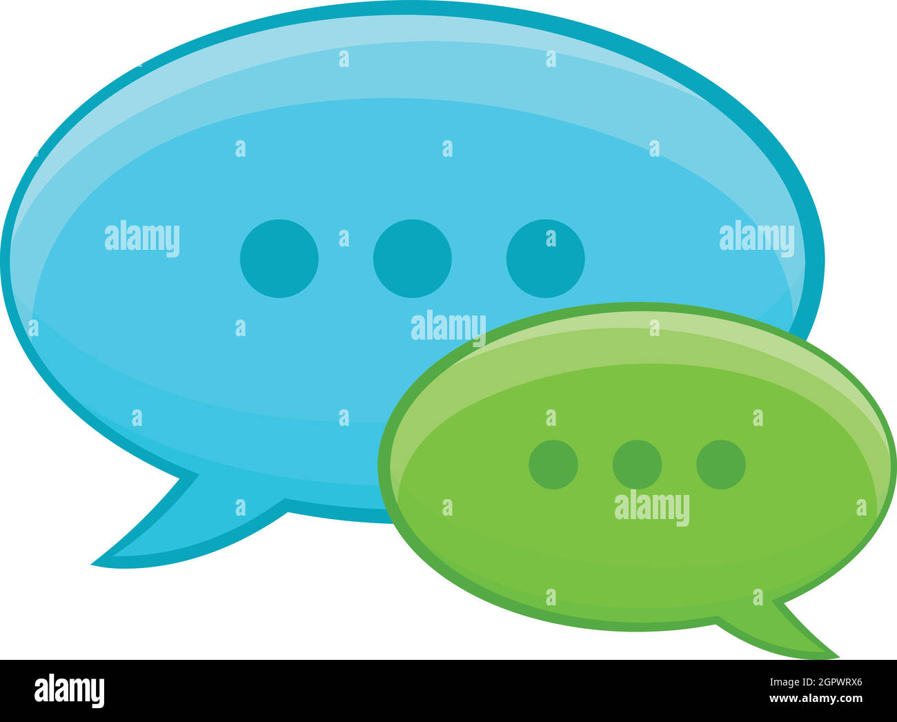Speech bubble conversation icon, cartoon style Stock Vector