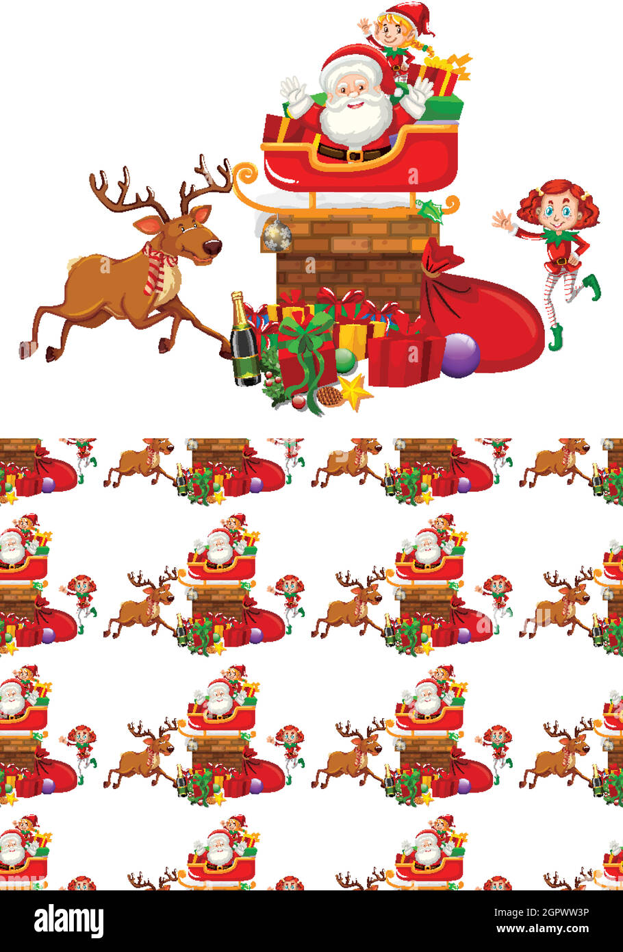 Seamless background design with christmas theme Stock Vector Image ...
