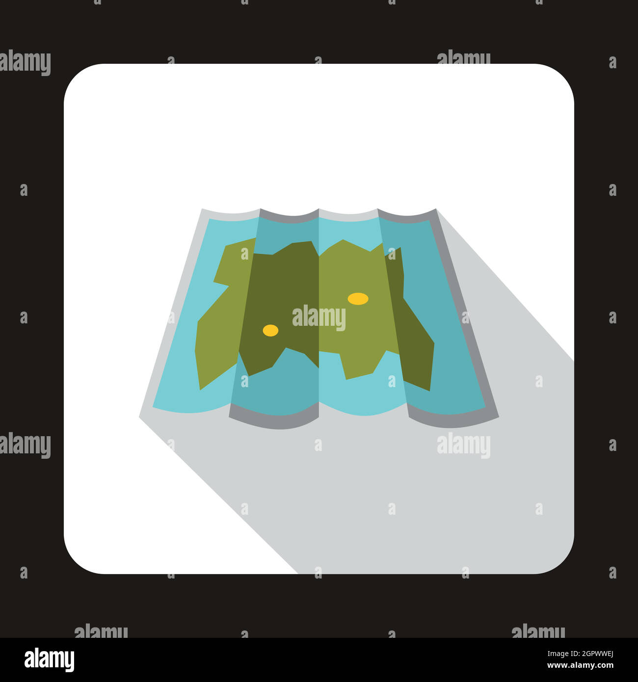 Map icon in flat style Stock Vector Image & Art - Alamy